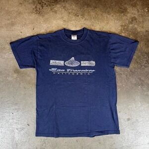 Vintage 90s San Francisco California navy blue cotton t-shirt Size men's S/M